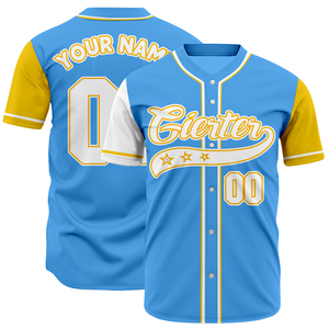 Grosir 100% kaus jersey bisbol lengan pendek jala poliester kaus bisbol kancing bawah buatan khusus - Product Image 3