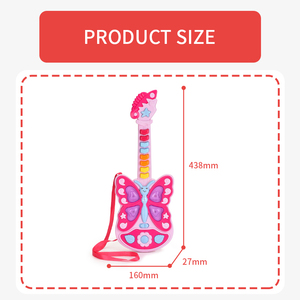 Gcc Mini Guitarra de juguete instrumentos musicales botón sonido claro niños guitarra de juguete con plástico ligero unisex ABS educativo - Product Image 5