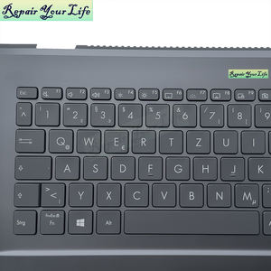 คีย์บอร์ดแล็ปท็อปสีเทา GR เยอรมันสำหรับ <span class=keywords><strong>Asus</strong></span> UX535LI <span class=keywords><strong>UM535</strong></span> B1503สีเทาแป้นวางฝ่ามือบนคีย์บอร์ด - Product Image 3