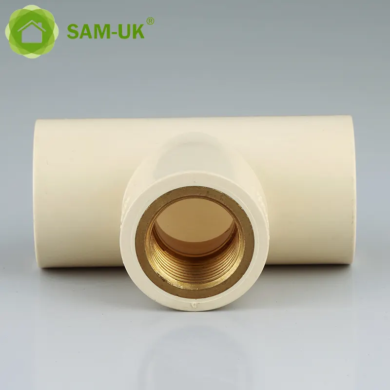 Factory export sales traditional process water pipe plastic cpvc quick connect pipe fittings brass threaded female tee