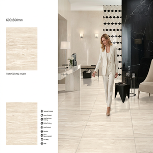 Diseño de Mármol Azul Bianco, Baldosas de Porcelana Nanopulida de 600x600 mm, Colección de Pisos GVT Brillantes - Product Image 5