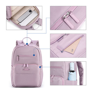 Kingsons Minimalist <b>Backpack</b> <b>Large</b> Capacity Solid Color Women's Casual Student <b>Backpack</b> Everyday Use - Product Image 2