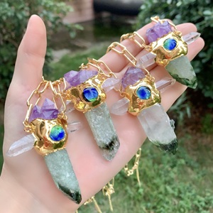 Collier en quartz <span class=keywords><strong>clair</strong></span> populaire LS-C2553 pour hommes et femmes, plaqué or 18 carats, convient à tous les jours, collier en quartz <span class=keywords><strong>clair</strong></span> - Product Image 3