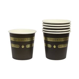 Bicchierino in Carta Nera con Lamina Dorata da 110 ml, 4 oz, per Acqua <span class=keywords><strong>Zamzam</strong></span> della Kaaba Durante Umrah, Hajj e Cerimonie Religiose - Product Image 5