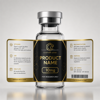 Autocollant holographique avec logo personnalisé, adhésif puissant, étiquettes pour flacons de laboratoire, vinyle imperméable pour flacons de 3 ml, 5 ml, 10 ml