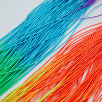 Cordon élastique rond coloré dégradé arc-en-ciel de 1 mm pour la fabrication de bijoux faits main et la création de perles DIY