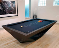 Table de billard 8 ou 9 boules en bois massif, design élégant, prix d'usine, avec accessoires gratuits et éclairage LED