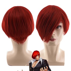 วิกผมคอสเพลย์ <span class=keywords><strong>Iori</strong></span> Yagami จากเกม The King of Fighters'97 สีแดงไวน์สั้น ทนความร้อน สำหรับผู้ชาย รุ่น GAHC-113 - Product Image 1