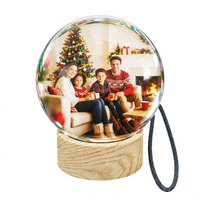 Lampe Orbe de Mémoire Électronique en Forme de Boule de Cristal, Lecteur Vidéo et Photo, Écran TFT, Batterie 800 mAh, Haut-parleur, Design Moderne et Mignon, Noël