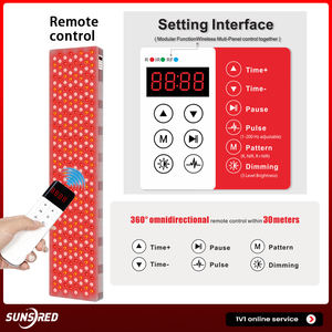 SUNSRED 630 660 810 830nm 850nm Machine de thérapie par la lumière LED infrarouge Dispositif de thérapie par la lumière rouge Panneau de thérapie par la lumière rouge Corps complet - Product Image 2