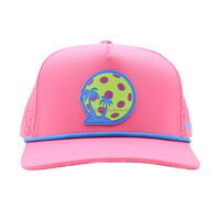 Casquette unisexe personnalisée à 5 panneaux en corde, imperméable et perforée au laser, avec patch en PVC, idéale pour la plage, le golf et les activités de plein air, OEM/ODM