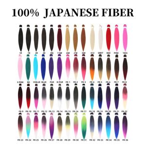 Cheveux synthétiques pré-étirés <span class=keywords><strong>en</strong></span> vrac pour tresses, effet ombré, <span class=keywords><strong>3X</strong></span>, marque privée, 50 pouces, pour personnes noires et enfants - Product Image 5