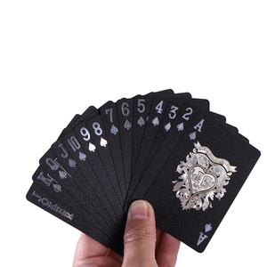 <span class=keywords><strong>Carte</strong></span> da Gioco in Carta Blu da 280gsm con Logo Personalizzato, <span class=keywords><strong>Carte</strong></span> da Gioco in Plastica Nera - Product Image 1