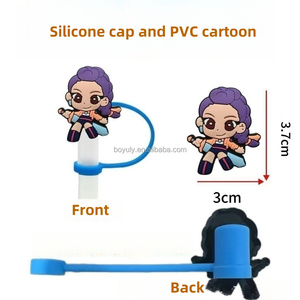 Bán buôn mới tùy chỉnh cốc cốc phụ kiện Kpop K-POP Quỷ Thợ Săn ống hút có nắp đậy cover10mm và 8mm rơm Topper - Product Image 2