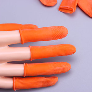 Orange Thick Anti-Slip Industrial Latex <strong>Finger</strong> Cot / <strong>Finger</strong> <strong>Stall</strong> - Product Image 4