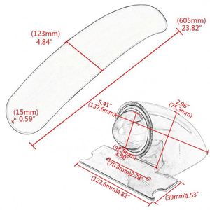 Garde-boue arrière en métal pour moto, pour Cafe racer, avec <span class=keywords><strong>feu</strong></span> de freinage chromé, pour Harley, BOB, <span class=keywords><strong>Bobber</strong></span>, 1 paire - Product Image 6