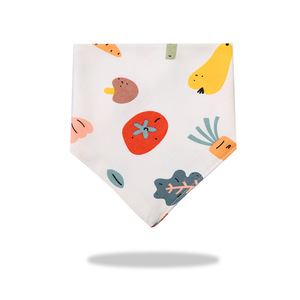 Bavoir triangulaire respirant en pur coton à motif de dessin animé, serviette à salive pour nouveau-né, tissu d'allaitement unisexe pour bébé - Product Image 4
