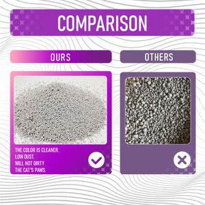 Litière pour chat en bentonite sans poussière, forme de boule, particules bleues et rouges de 1 à 3,5 mm, sable pour chat PamperPaws - Product Image 3