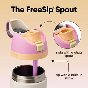 Botella de agua Owala FreeSip ecológica, aislada al vacío, con diseño de boca ancha a prueba de fugas, para camping, de acero inoxidable. - Product Image 5