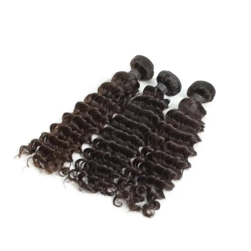 Wholesale natural black color deep curly hair bundle 100% virgin indonesia hair bundles cuticle aligned raw hair suppliers