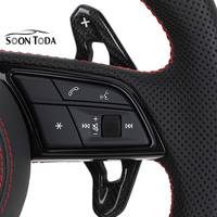 Volant en cuir et fibre de carbone pour Audi Série complète B8.5 B9 C7 C7.5 S4 S5 S6 S7 RS A4 A6 A7 A3 C7 A5 A4 S3 B8 8V A7 R8