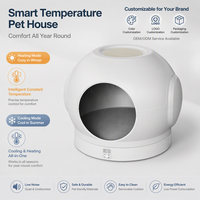 Ruimtecapsule Ingesloten kattennest Slimme verwarming 20-28C Handmatige temperatuuraanpassing Real-time weegschaal ABS Dierenverblijf