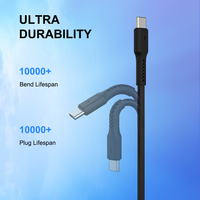Kabel Pd Usb C, kabel kepang Usb C untuk Iphone, kabel Usb Tipe C Mini
