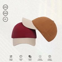 Casquette de baseball unisexe à 6 panneaux, color block, couronne profonde, réglable, logo personnalisé, couleur personnalisée, directement de l'usine