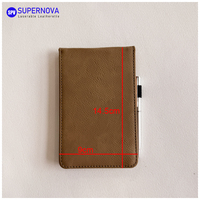 Bloc-notes miniature en cuir PU laserable Supernova Factory avec poche pour stylo, livre portable pour cadeaux d'affaires, logo personnalisé