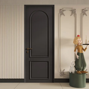 Puerta Interior Impermeable de Diseño Único, Chapa de Ingeniería <span class=keywords><strong>OSB</strong></span>, Estilo Moderno Crema, Tallado Personalizado, Opciones Personalizadas para Puertas de Madera para el Hogar - Product Image 2