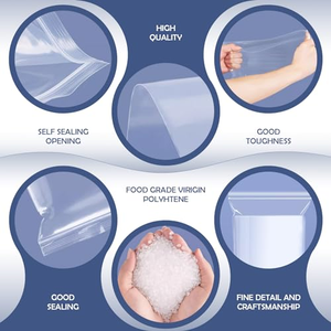 Sacs en plastique HDPE imperméables imprimés sur mesure avec fermeture éclair pour chips, stockage alimentaire, emballage jetable de qualité alimentaire, couleurs personnalisées, OEM - Product Image 3