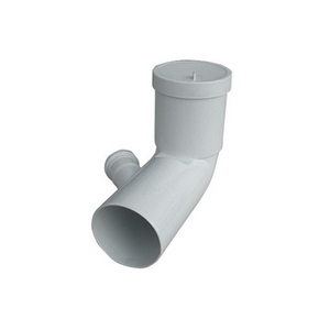 Sifone WC Esteso Bianco 110x50 mm con Connessione Destra in Vetro - Product Image 1