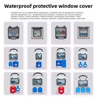 Couverture de protection transparente en PC imperméable pour disjoncteur Fenêtre d'observation imperméable pour boîte électrique à montage en surface