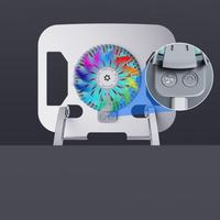 Support pour ordinateur portable en acier au carbone avec ventilateur de refroidissement, double charnière, support pliable réglable pour ordinateurs portables et tablettes jusqu'à 15,9 pouces