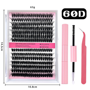 PREMADE <span class=keywords><strong>5D</strong></span> Lash khay trên và dưới kết hợp cá nhân cụm lông mi mở rộng bán buôn biểu tượng tùy chỉnh DIY Lash cụm Kit - Product Image 4