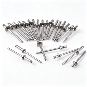 Rivets à tête plate ronde ouverte en acier inoxydable anti-rouille GB/T12618.4-2006, rivets aveugles pour l'assemblage de meubles et d'équipements - Product Image 4