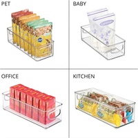 Garde-manger Armoire Réfrigérateur Congélateur Étagères Comptoir Snacks Titulaire En Plastique Cuisine Organisateur De Stockage Titulaire Bin avec Poignées