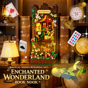 Kit Wonderland Reflection Book Nook in Plastica ABS, Set di Costruzioni Assemblabili, Kit Casa delle Bambole con Luce - Product Image 2
