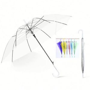 Pack Clear Transparent Bubble Dome <b>Windproof</b> Stick <b>Umbrellas</b> With Easy Grip Handle Promotion Gift - Product Image 1