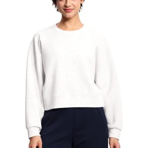 FOXA Sweat-shirt court à col rond pour femme, mélange de coton, respirant, idéal pour l'entraînement - Product Image 1