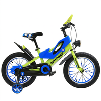 Vélo à une vitesse SY 16 pouces avec pneus noirs, cadre en acier durable, style montagne urbain pour garçons, vélo pour enfants