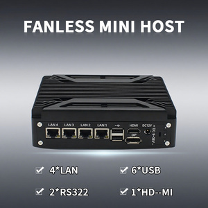 Tùy Chỉnh Không Quạt Mini Máy Tính Để Bàn Máy Tính Intel Celeron J6412 8GB + 256GB SSD Công Nghiệp Nhúng Mini Hộp Máy Tính - Product Image 5