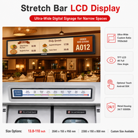 Pantalla LCD Ultra Ancha KEINONE con Barra Extensible, Menú Digital Android WiFi para Restaurante, Visualización de Precios y Pedidos de Comida
