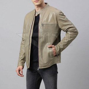 Chaqueta de cuero para hombre superventas, chaqueta de cuero transpirable a prueba de viento para hombre, chaqueta de cuero Premium - Product Image 4
