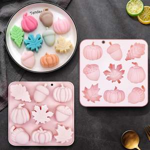 Moules à chocolat <span class=keywords><strong>d</strong></span>'<span class=keywords><strong>automne</strong></span> Moule en silicone en résine écologique de style moderne avec feuilles <span class=keywords><strong>d</strong></span>'érable Citrouilles Glands Moule à gâteau Plateau de cuisson - Product Image 3