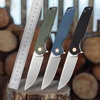 Couteau pliant EDC avec lame en acier D2 et poignée G10, gravure au laser du logo, nouveau modèle 2026