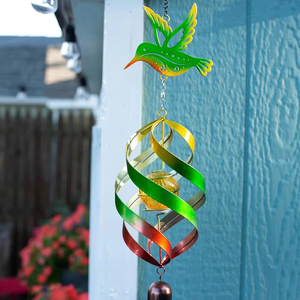 <span class=keywords><strong>Tourne</strong></span>-<span class=keywords><strong>vent</strong></span> solaire en forme de colibri, luminaire solaire suspendu pour <span class=keywords><strong>jardin</strong></span>, carillon éolien en métal, art en fer, décoration extérieure pour la maison et la cour - Product Image 1