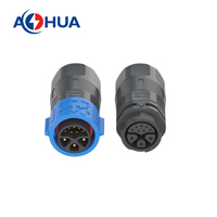 AOHUA 3 + 7Pin Power Signal Prise électrique K25 Assemblage Push Lock Connecteur rapide 10Pin Connecteur de câble pour l'extérieur