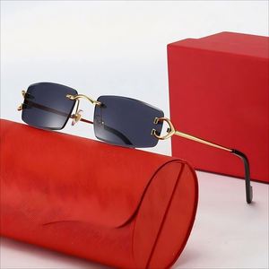 Gafas de Sol Cuadradas de Lujo Blue Rain con Protección UV400 para Hombre y Mujer, Diseño Clásico sin Montura con Corte de Diamante, Empaquetadas en Caja - Product Image 3