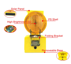 Luce di Segnalazione per Barriere Stradali a LED, Alimentata a Energia <span class=keywords><strong>Solare</strong></span>, Luce Lampeggiante per Costruzioni e Traffico - Product Image 5